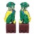 Mid-20th Century Chinese Polychrome Glazed Guardian Lions, Pair For Sale