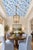 French Chirp Society Floral Grasscloth Wallpaper by House Party | French Blue | 6 Yards For Sale - Image 3 of 11