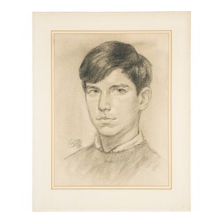 Graphite Portrait of a Young Man - Harold Geller, C. 1968 For Sale