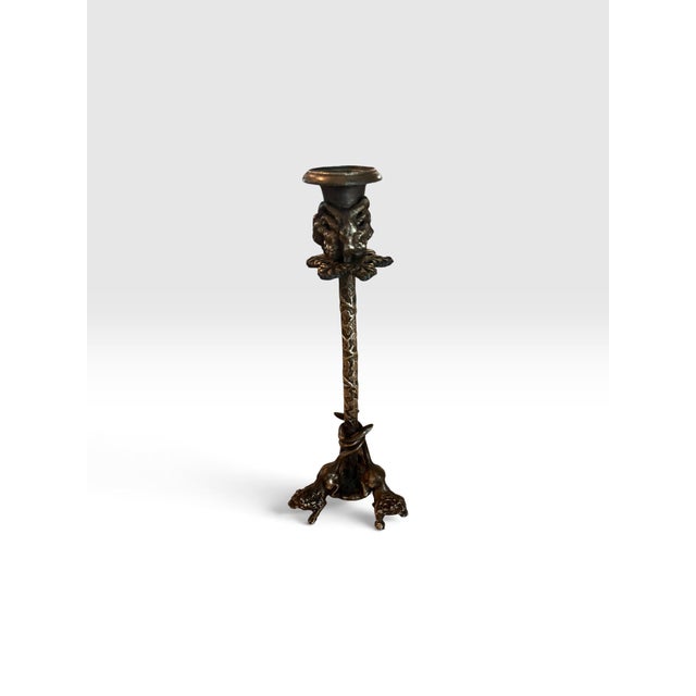 Striking vintage sculptural candlestick by Arthur Court Designs from the decorative “Candle Opera” line. Standing...