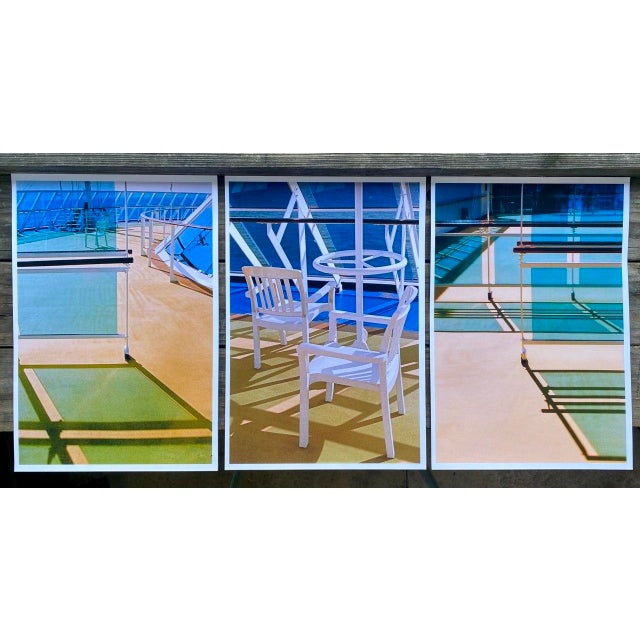 Blue Kaleidoscope Chairs II Contemporary Photograph For Sale - Image 8 of 9