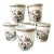 Mid 20th Century Limoges France Hand Painted Porcelain Cups - Set of 6 For Sale