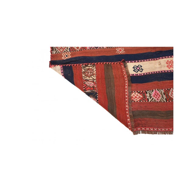 Embroidered Vintage Kilim Rug - 4`9″ X 6`1″ For Sale In Los Angeles - Image 6 of 6