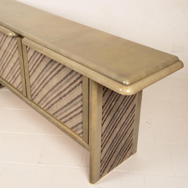 Sideboard in Parchment and Missoni Fabric by Angelo Mazzola for Salpol, 1980 For Sale - Image 10 of 18