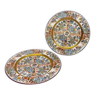 Pair, 19th Century Wedgwood "Ningpo Gold" Pattern Dinner Plates For Sale