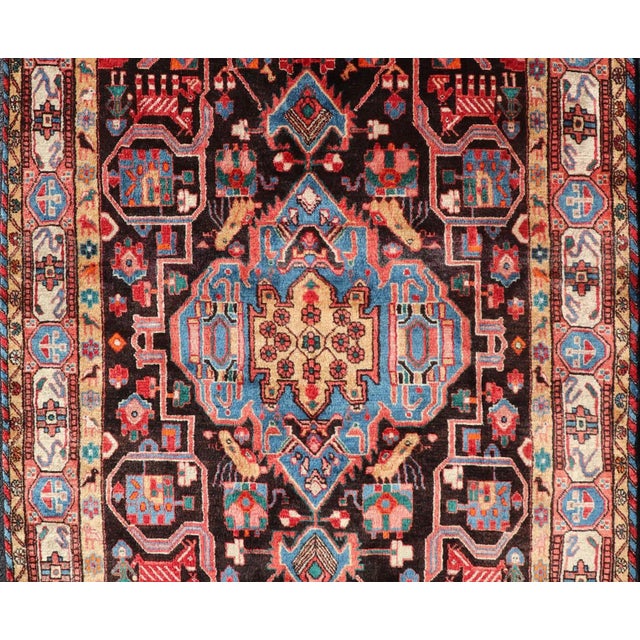 Tribal Antique Persian Nahavand Rug With All-Over Sub-Geometric Tribal Design For Sale - Image 3 of 12