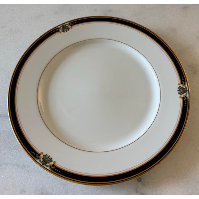 Sheffield Set of 7 Strasbourg Dinner Plates by Royal Sheffield Porcelain For Sale - Image 4 of 9