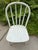 Wood 19th Century Antique Distressed White Hoop Back Windsor Side Chair For Sale - Image 7 of 9