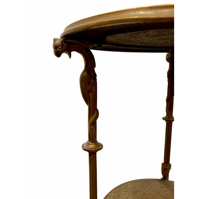 Tiffany Studios 19th Century Tiffany & Co. Attributed Bronze 3 Tier Plant Stand For Sale - Image 4 of 8