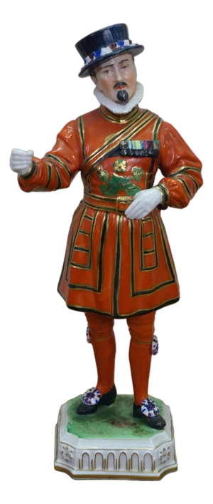 Antique German Carl Thieme Dresden Yeoman of the Guard Beefeater Figurine 11"