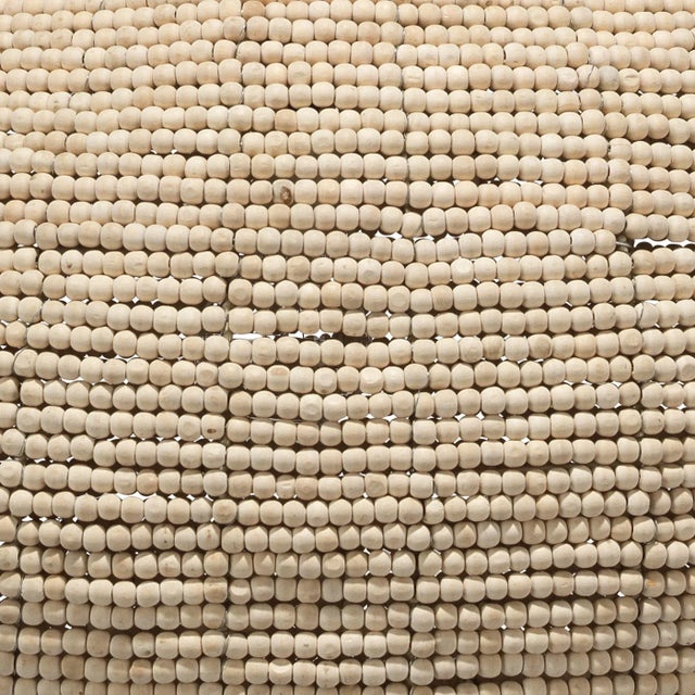 2020s Jamie Young Whirlpool Iron & Wood Bead Pendant For Sale - Image 5 of 8