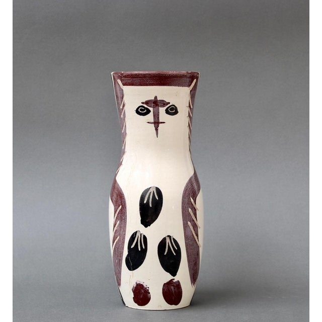 White Ceramic Owl Vase by Pablo Picasso for Madoura, 1952 For Sale - Image 8 of 18