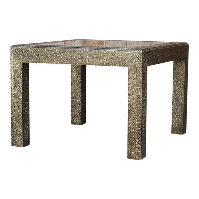 Mid 20th Century Embossed Silver Table For Sale