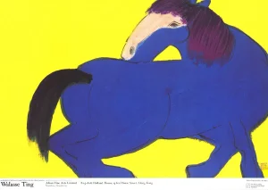 1990 Walasse Ting Blue Horse Lithograph