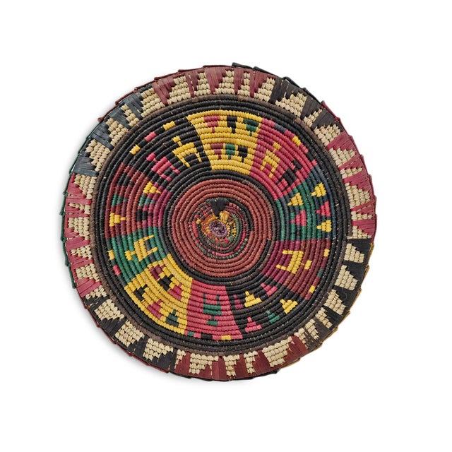 Late 20th Century Vintage Gombe Basket Plate For Sale - Image 5 of 7