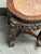 Brown Antique Chinese Carved Rosewood + Marble Plant Stand For Sale - Image 8 of 12