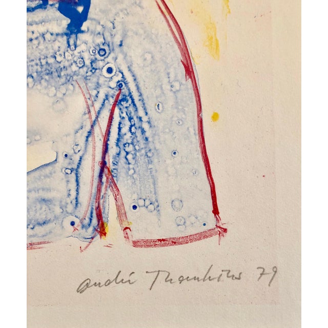 This one is untitled and depicts a portrait of a young woman in yellow, red and blue with a Maryan like quality to it....