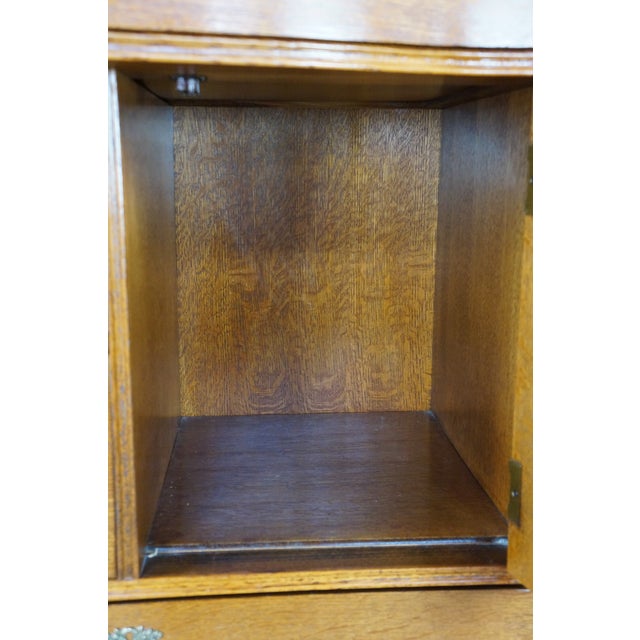 1990s Lexington Victorian Sampler Collection Oak 391-307 Door Chest Tall Dresser 52" For Sale - Image 11 of 18