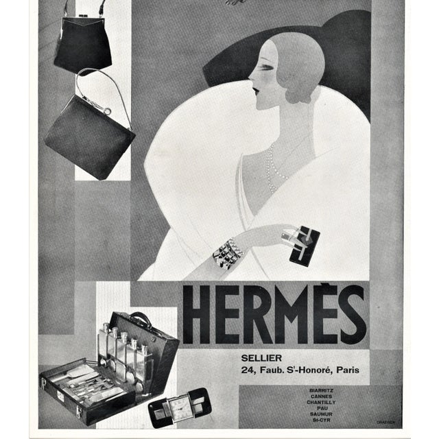 Art Deco Matted French Art Deco Hermes Print-Fashion Accessories For Sale - Image 3 of 5