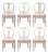Mid-Century Swedish Gustavian Oval White Back Dining Chairs, 1950s, Set of 6 For Sale