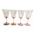 Vintage Pink or Blush Depression Wine Glasses- Set of 4 For Sale