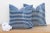 Blue Coastal Stripe, Pair of Vintage Indigo Striped Pillows For Sale - Image 8 of 8