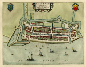 Antique Map of the City of Stavoren, 1649