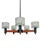 Mid-Century Modern Teak and Textured Glass Chandelier by Carl Fagerlund for Orrefors, 1960s For Sale - Image 3 of 16