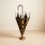 Vintage Italian Toleware Umbrella Stand-Black-Gold-Floral-Metal-Holder-Cane For Sale - Image 4 of 10