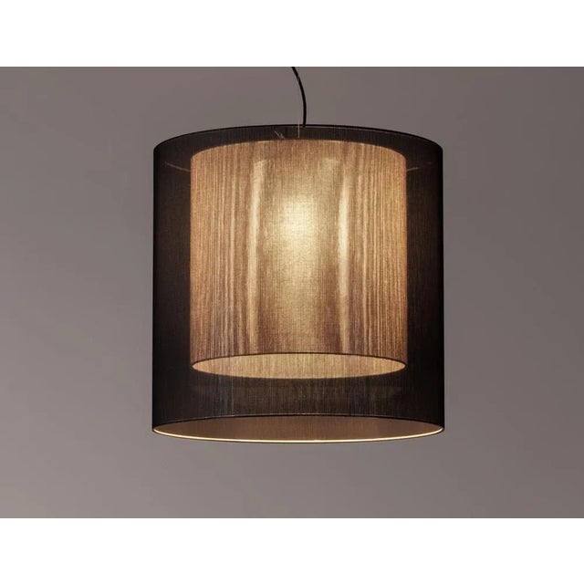 Contemporary Black and White Moaré LM Pendant Lamp by Antoni Arola For Sale - Image 3 of 10
