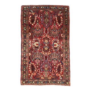 Antique Persian Sarouk Rug – Rich Floral Design -2' X 3' 9'' For Sale