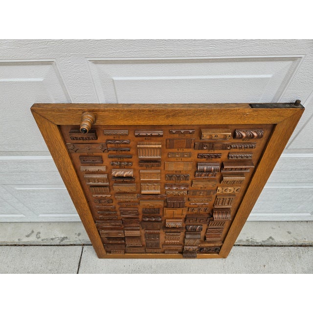 Brown Mercantile Architectural Wood Molding Trim Display (Panel B) For Sale - Image 8 of 13