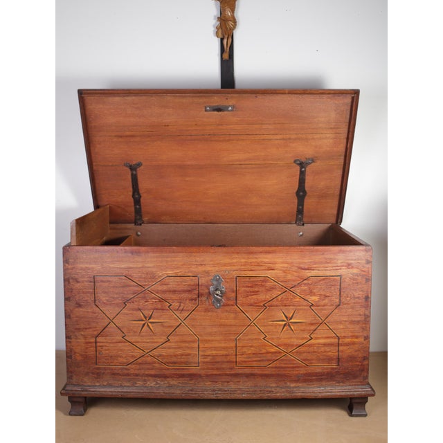 Antique Baroque Oak Chest, 1750s For Sale - Image 9 of 18