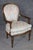 Pair of French Style Louis XVI Style Walnut Mid 20th Century Armchairs For Sale - Image 10 of 12