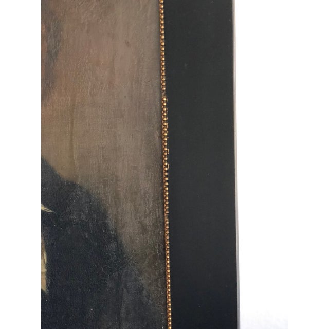 Wood Antique Original Oil Painting of a Dutch Gentleman, 19th Century Portrait For Sale - Image 7 of 13