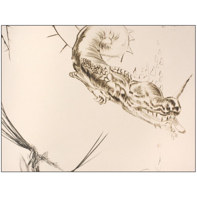 Salvador Dalí 1970 Tristan and the Dragon Etching Salvador Dalí For Sale - Image 4 of 7