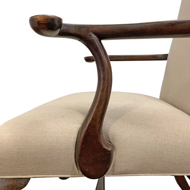 Brown 18th Century Georgian Queen Anne Chair For Sale - Image 8 of 13