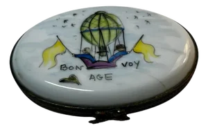 Vintage Limoges Porcelain Hot Air Balloon Box