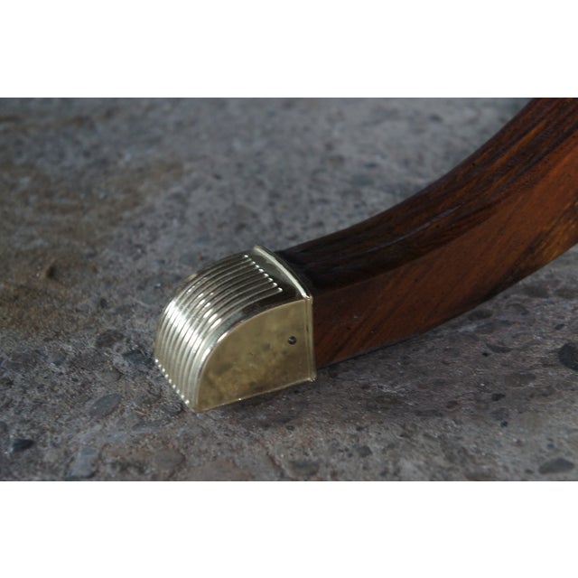 Attributed Williams Sonoma Home Regency Style Cherry Double Pedestal Dining Room Table For Sale - Image 9 of 11