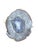Unusual Modern Handcrafted Drinks Table. Oval Quartz Geode with Blue Gray Center on gilded steel base.