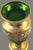 Glass Vintage Bohemian Heavily Gilded High Enamel Floral Green Crystal Art Glass Vase For Sale - Image 7 of 11