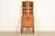 A gorgeous antique English Art Deco bureau with drop front secretary desk and bookcase hutch top England, Circa 1920s...