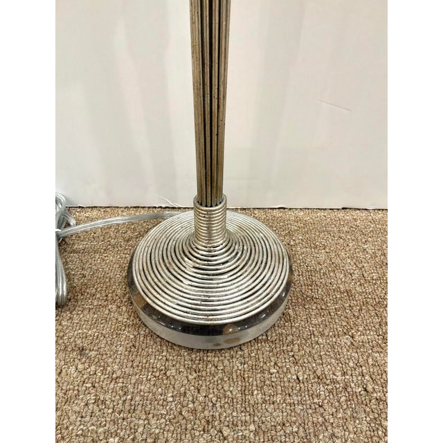 Contemporary Currey & Co Reeded Candlestick Lamp For Sale - Image 3 of 3