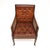 Wood Antique Edwardian Leather and Cane Armchair, 1900 For Sale - Image 7 of 11