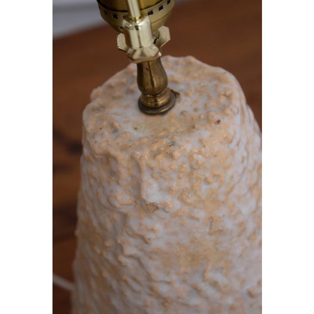 Ceramic 1950s Studio Made Textured Ceramic Lamp For Sale - Image 7 of 13