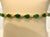 12 Carat Natural Zambian Emerald & Diamond Tennis Bracelet 14 Karat Yellow Gold For Sale - Image 4 of 8