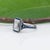 3.65ct Lab Grown Diamond Estate Ring With Blue Sapphire Accents: Platinum, Size 4.5 For Sale In Columbus - Image 6 of 10