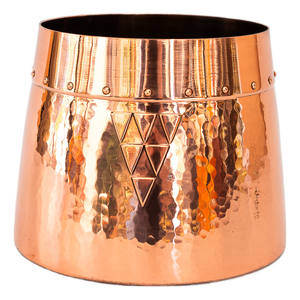Small Art Deco Hammered Copper Plant Pot, 1920s