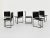 Mid-Century Modern Model 91 Stackable Chairs in Black Leater by Mario Botta for Alias Limited, Italy, 1991, Set of 6 For Sale - Image 3 of 11