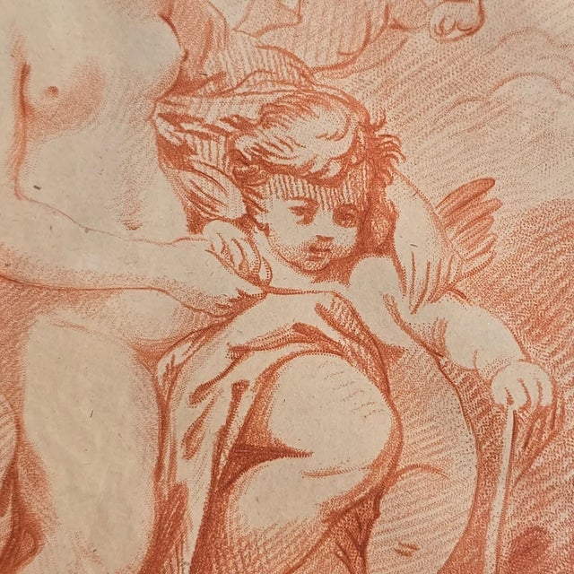 Auguste Pequegnot, Venus with Cupins, 1800s, Paper, Framed For Sale - Image 3 of 16
